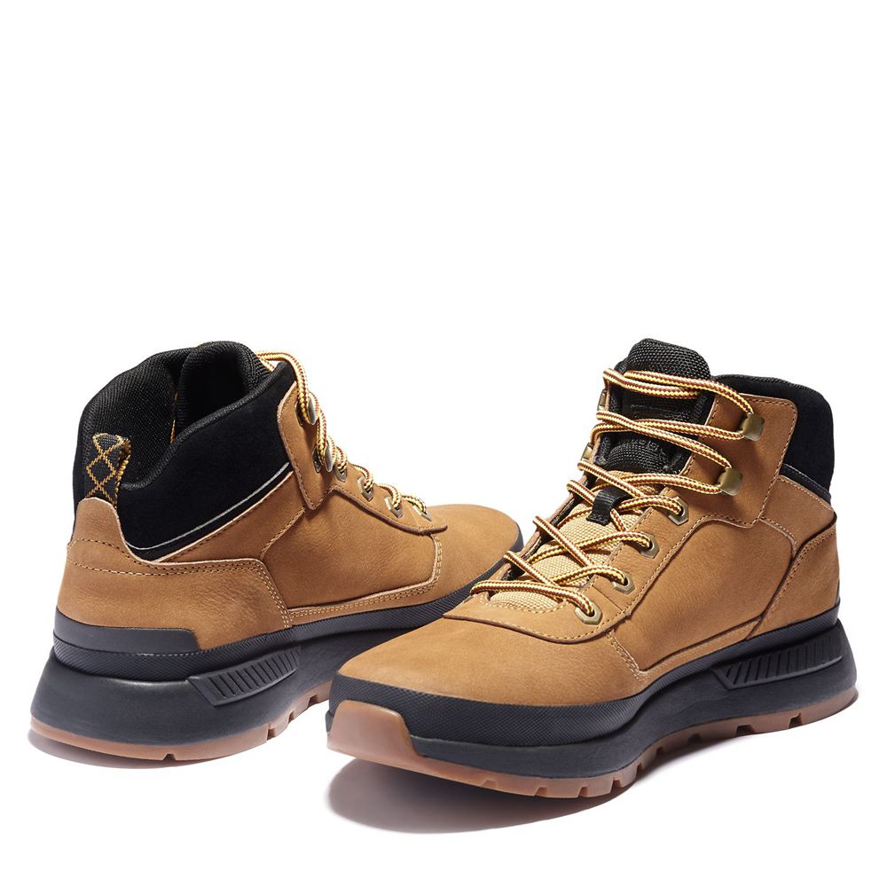 Zapatillas Timberland Hombre Field Trekker Mid Boots Marrones/Negras - Chile YJN-749618